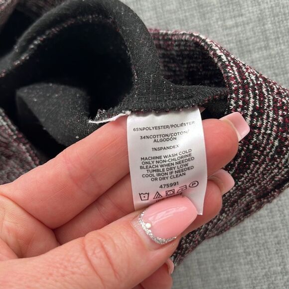 Ann Taylor Loft Skirt Womens XS Pink Black Ruffle Tweed - Picture 6 of 6